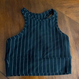 Black Striped Women's Top